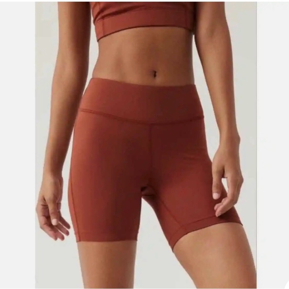 Outdoor Voices Move Free 6” Bike Shorts-Saddle Brown-Women